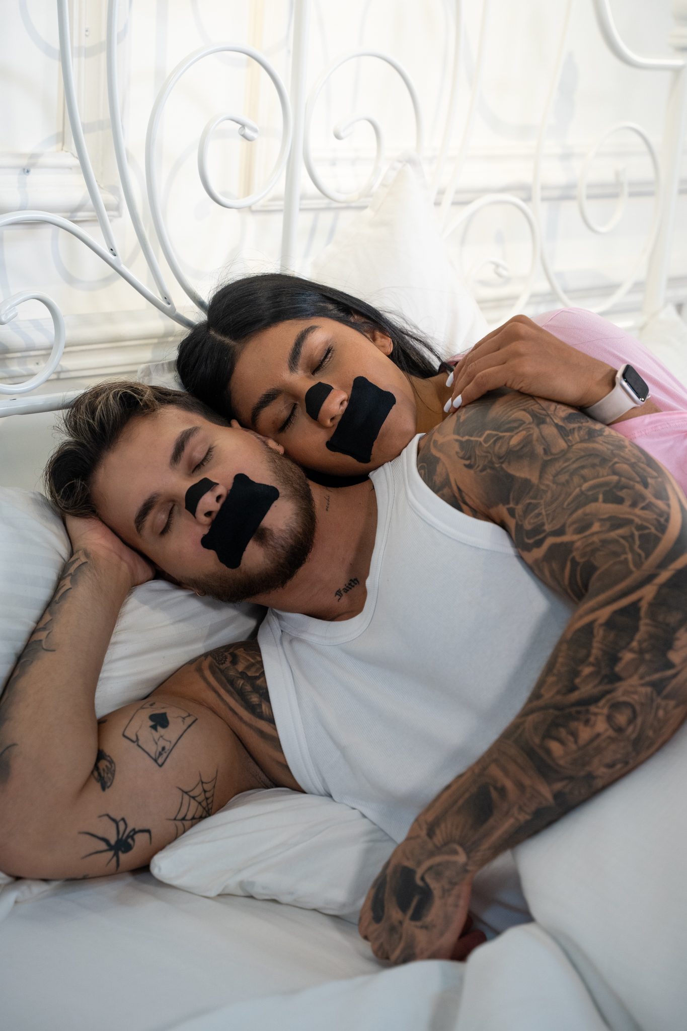 Couple sleeping peacefully with Sleep System